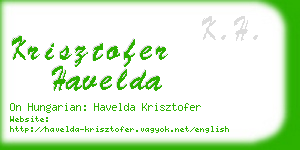 krisztofer havelda business card